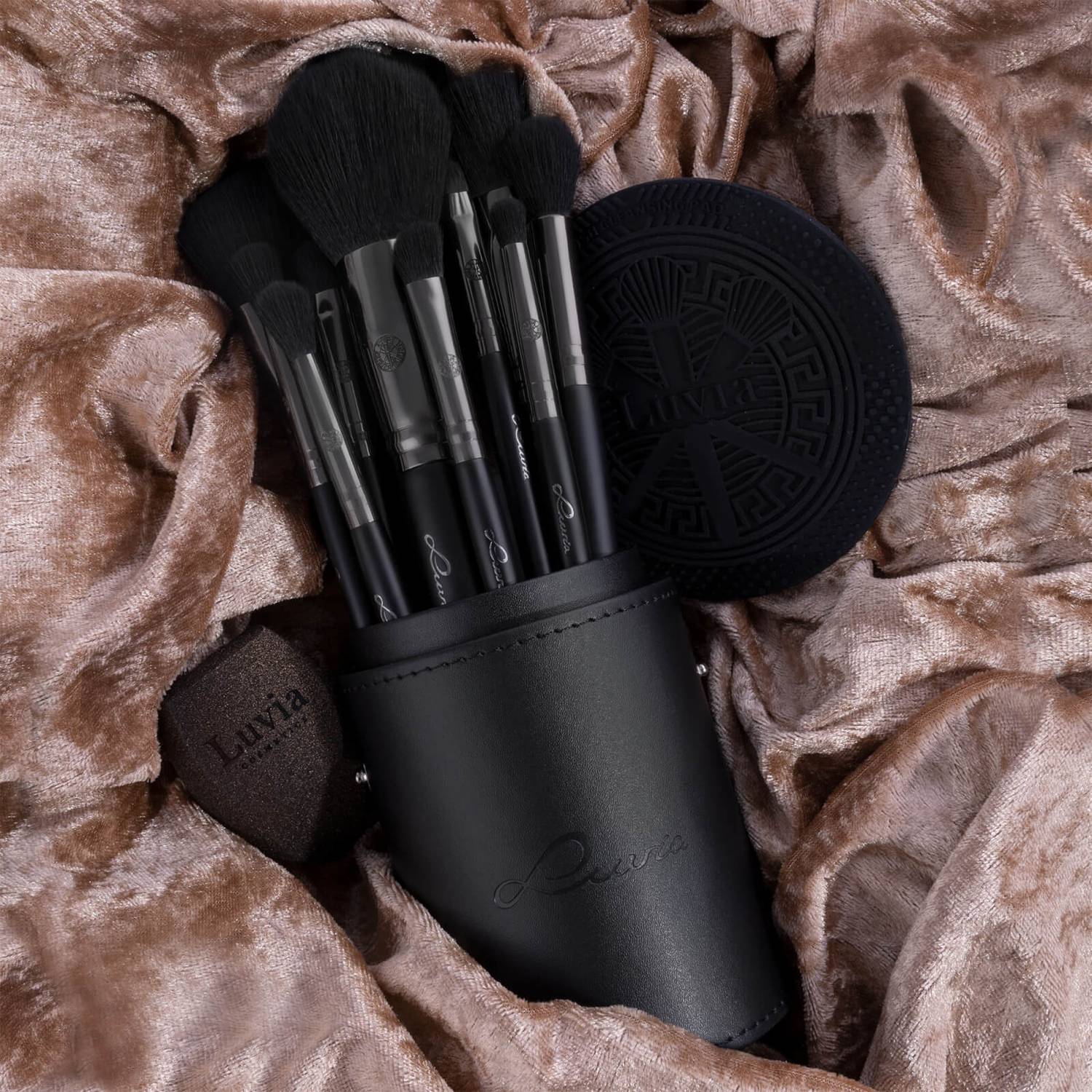 Luvia Prime Vegan Pro Brushes Set - Black Edition