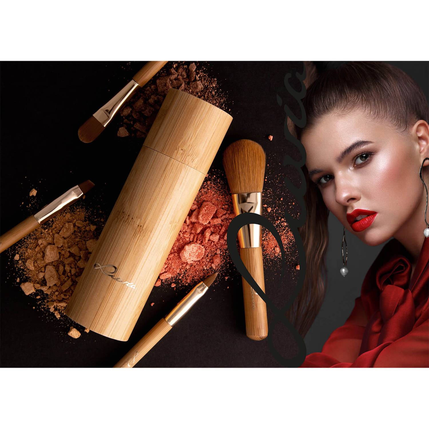 Luvia Travel Bamboo Brush Set