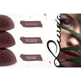 Luvia Konjac Sponge Set - Red Clay