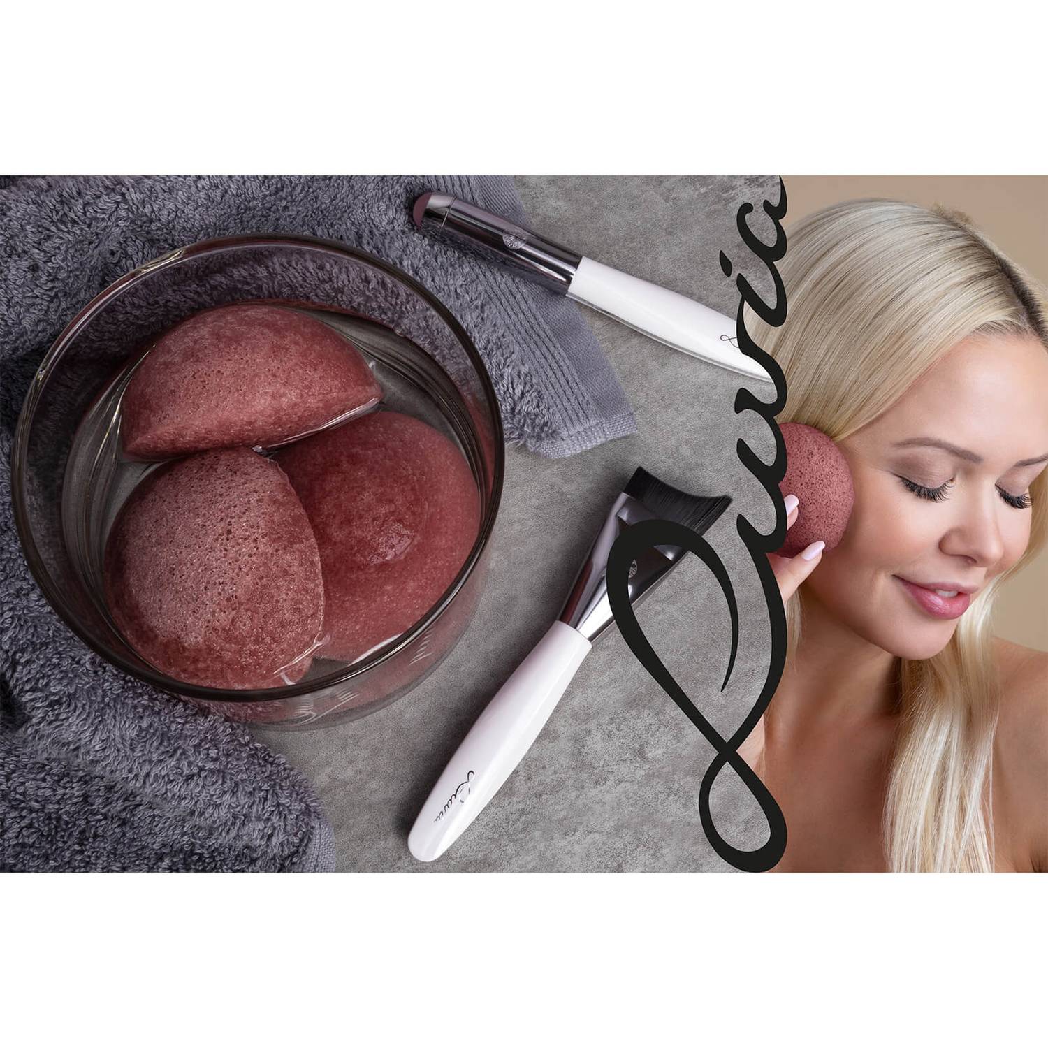 Luvia Konjac Sponge Set - Red Clay