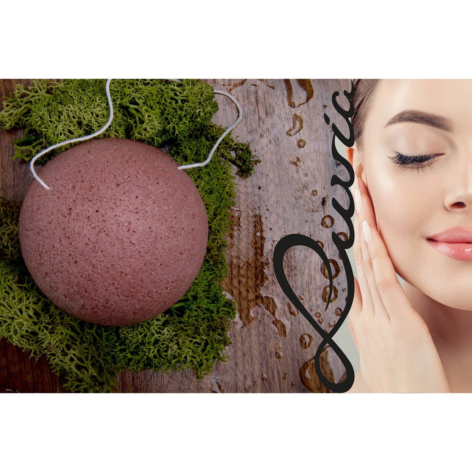 Luvia Konjac Sponge Set - Red Clay