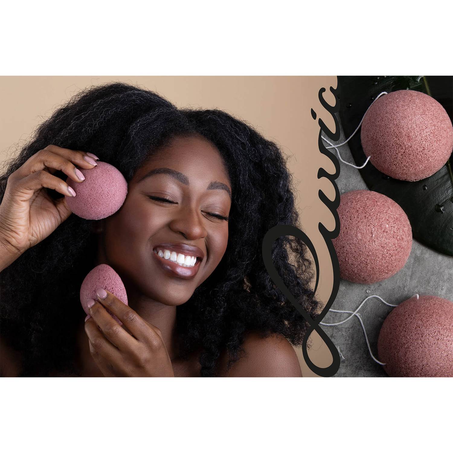 Luvia Konjac Sponge Set - Red Clay