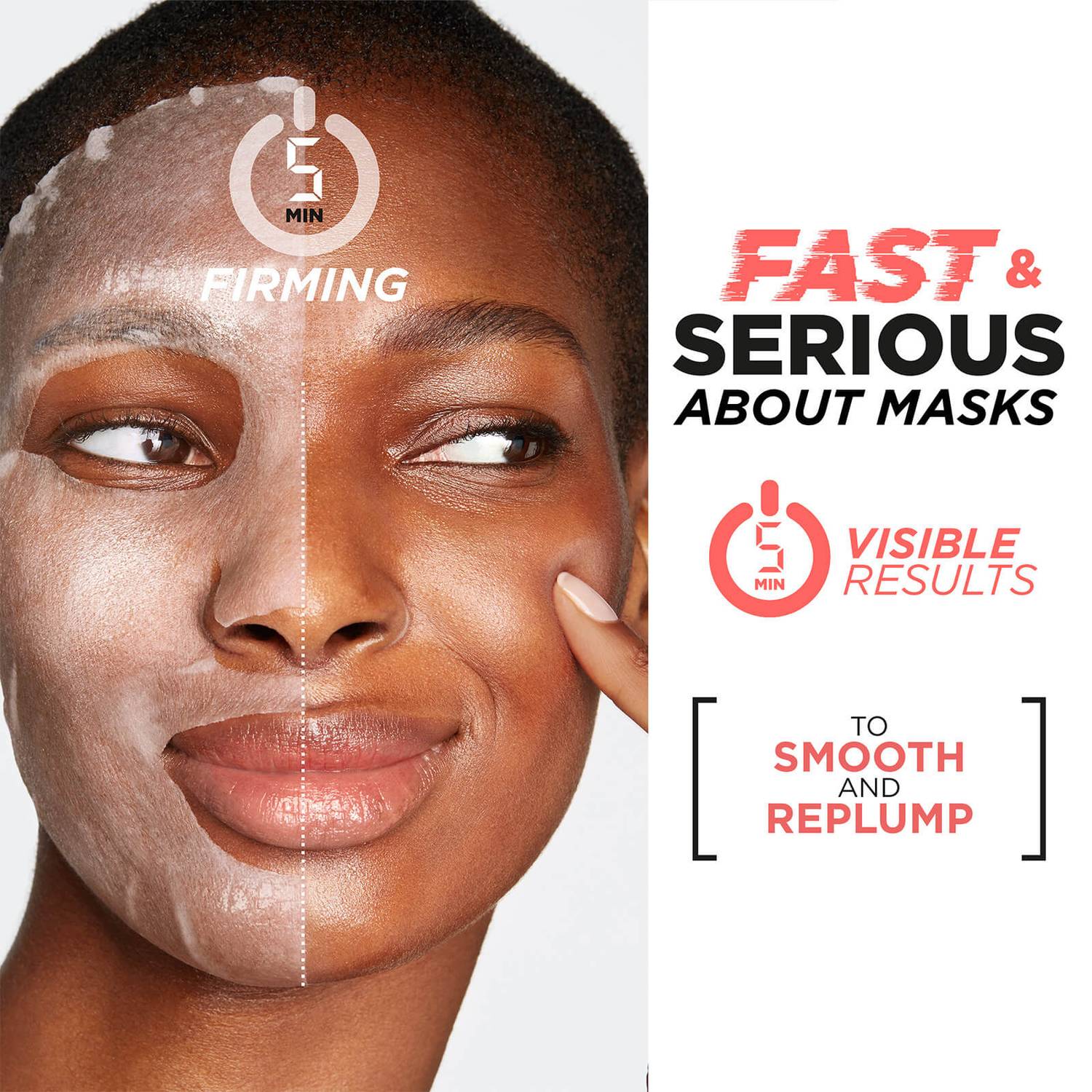 Garnier SkinActive Firming Ampoule Sheet Mask - Watermelon and 1% Hyaluronic Acid 15g