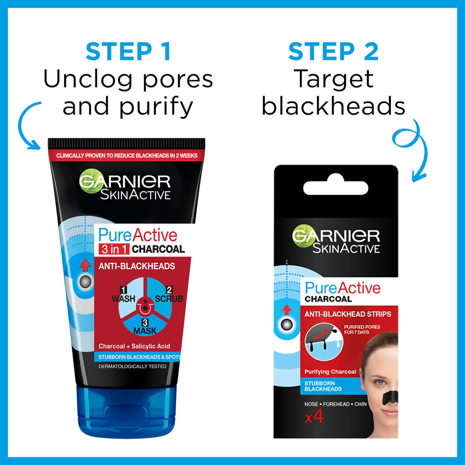 Garnier Pure Active Anti-Blackhead Duo Set