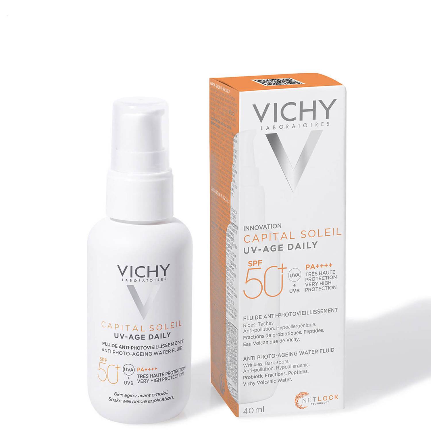 VICHY Capital Soleil UV Age Daily SPF 50+ Invisible Sun Cream with Niacinamide 40ml