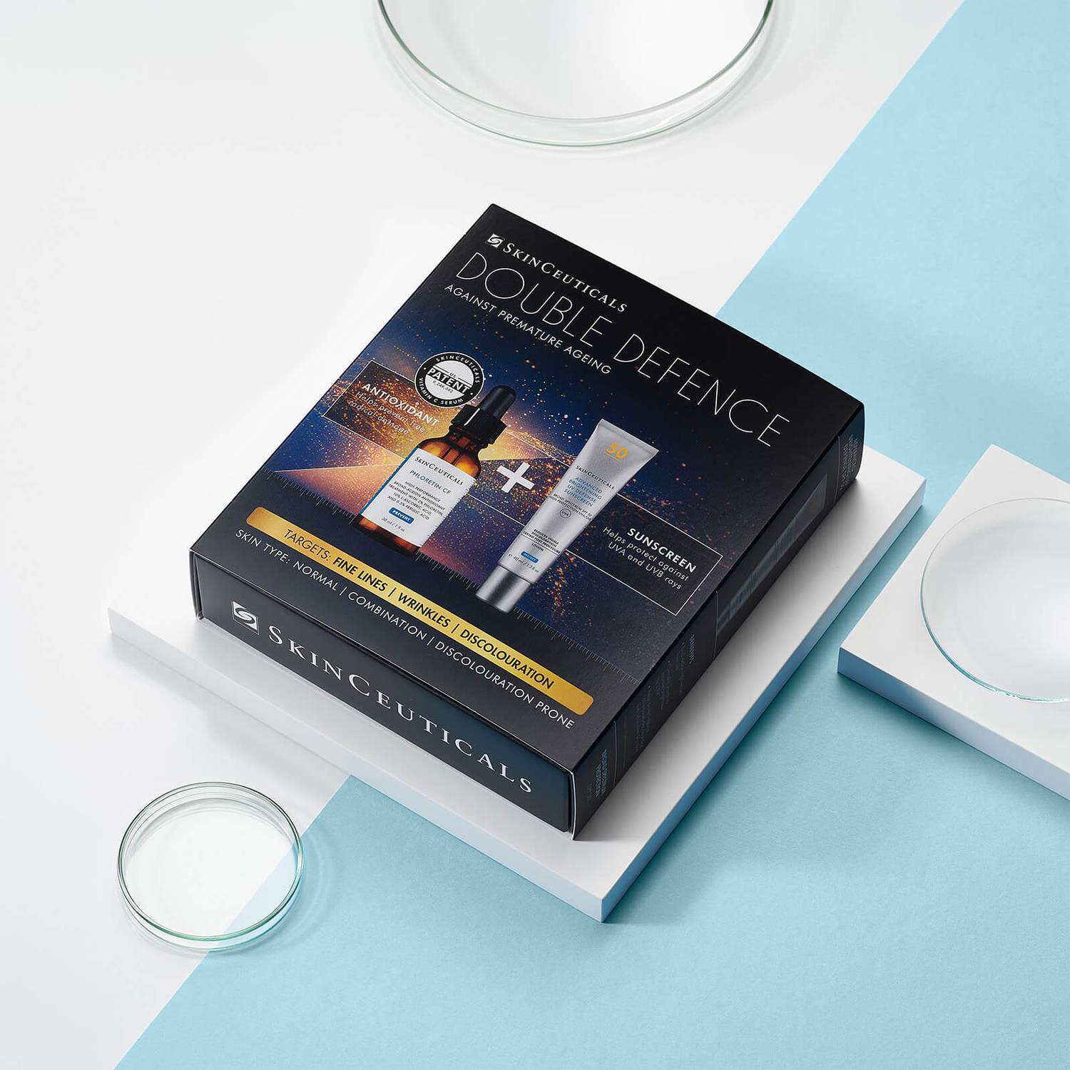 SkinCeuticals Double Defence Phloretin CF Kit for Combination, Discolouration-Prone Skin (Worth £195.00)