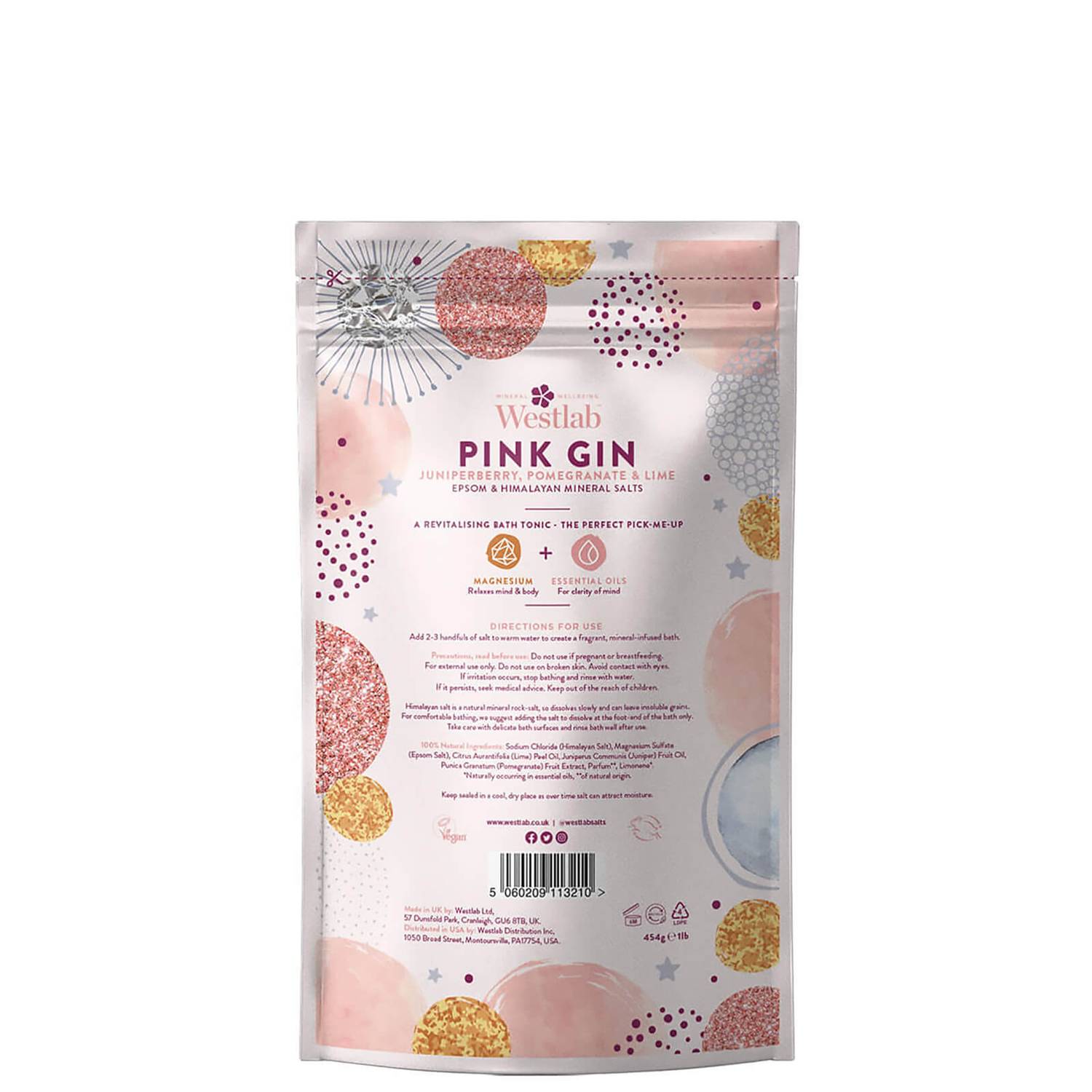 Westlab Pink Gin Bathing Salts 454g