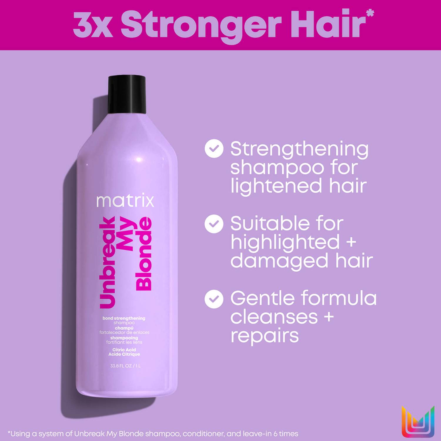 Matrix Total Results Unbreak My Blonde Strengthening Shampoo for Chemically Over-Processed Hair 1000ml