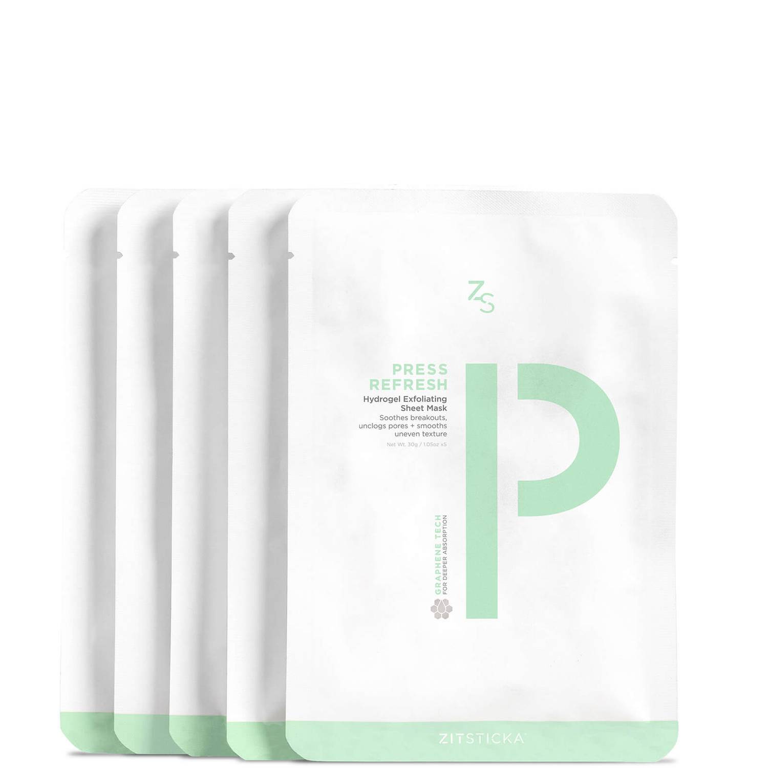 ZitSticka Press Refresh Hydrogel Exfoliating Sheet Mask