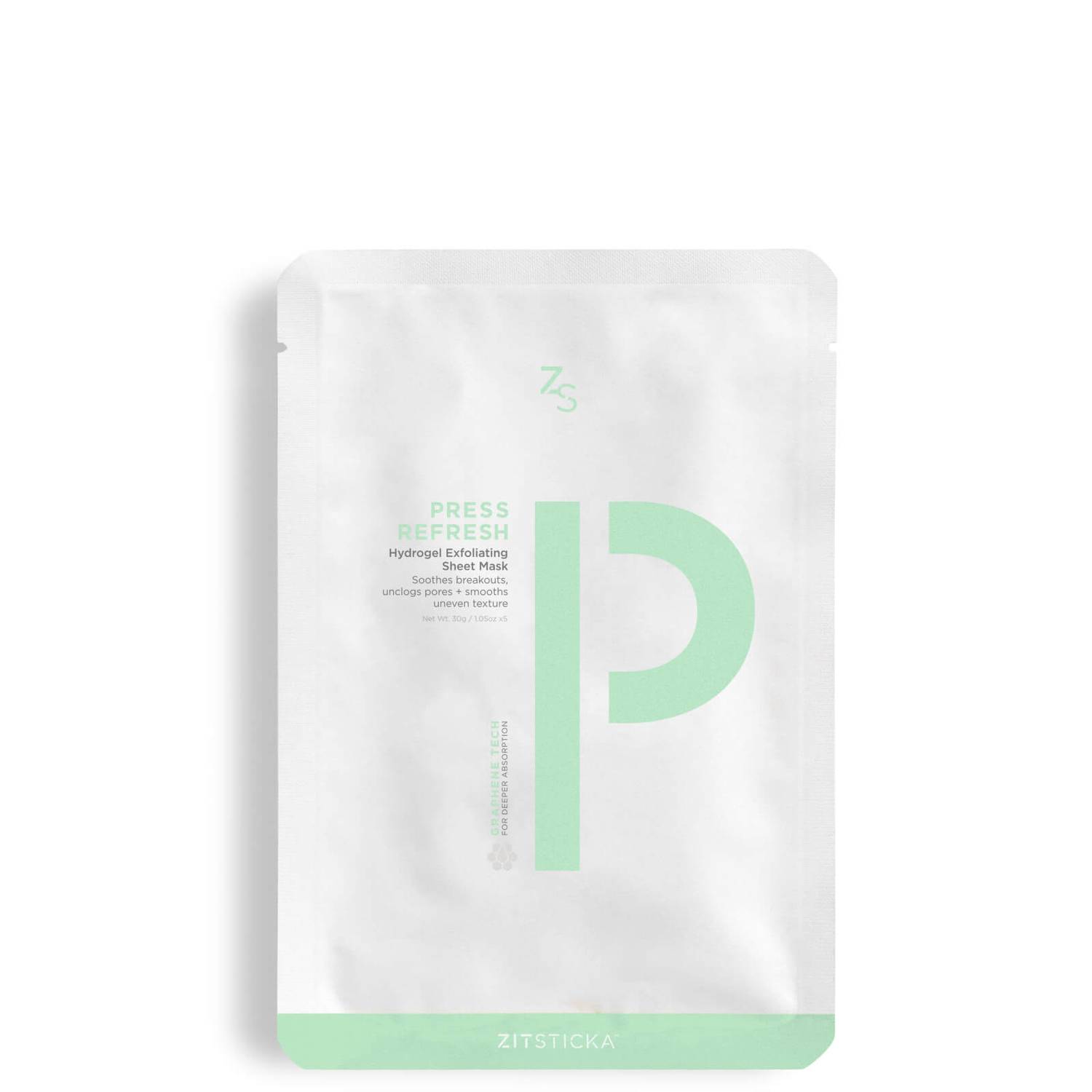 ZitSticka Press Refresh Hydrogel Exfoliating Sheet Mask