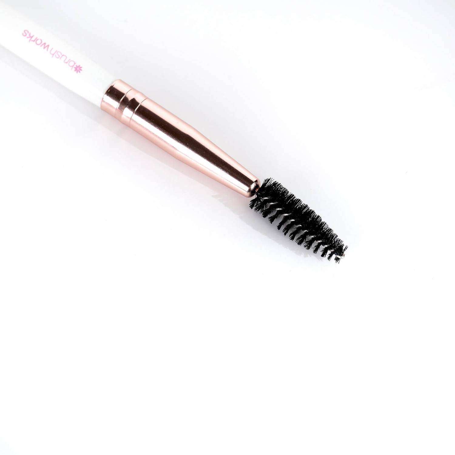 Brushworks White and Gold Brow Duo Brush