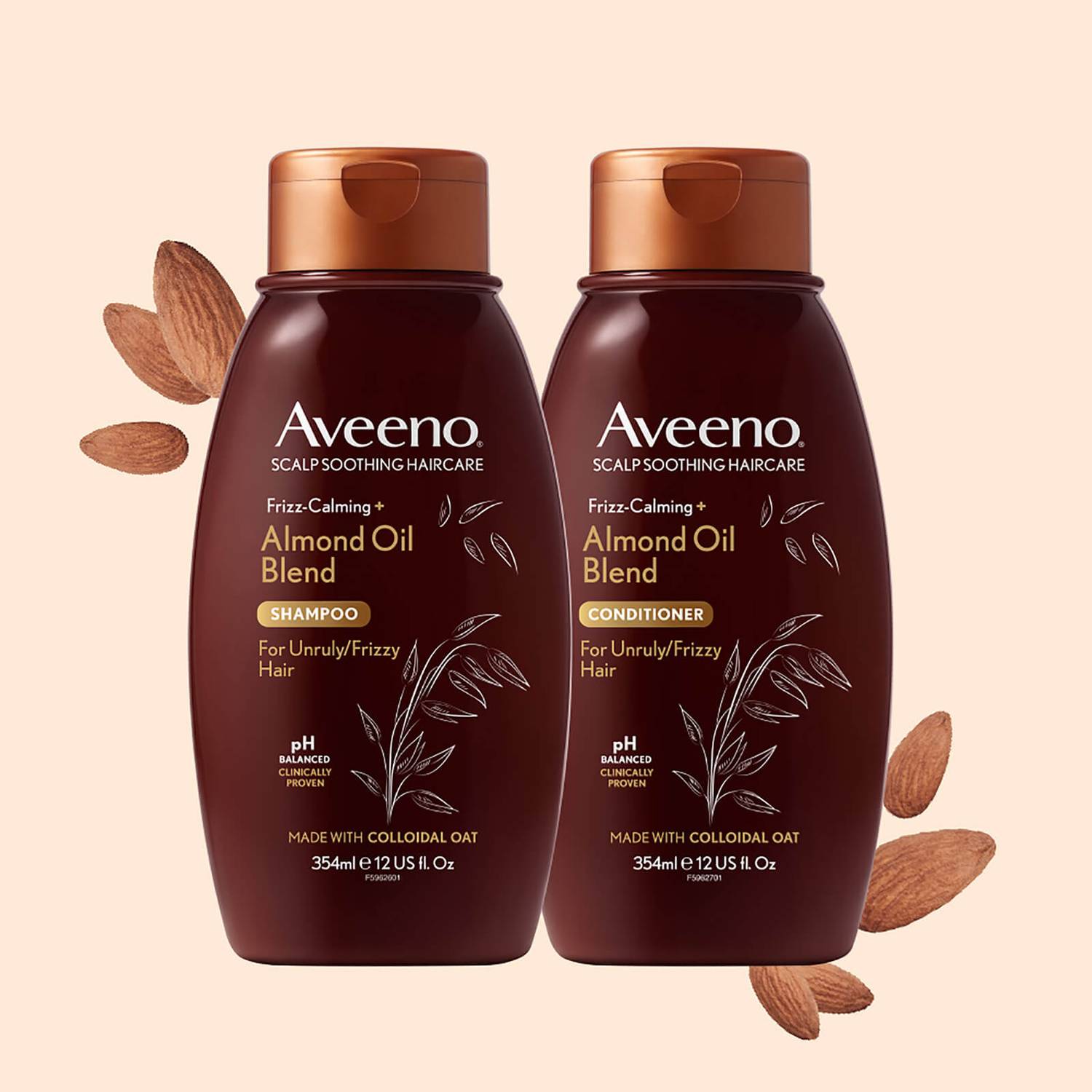 Aveeno Scalp Soothing Haircare Frizz Calming Almond Oil Blend Shampoo 354ml