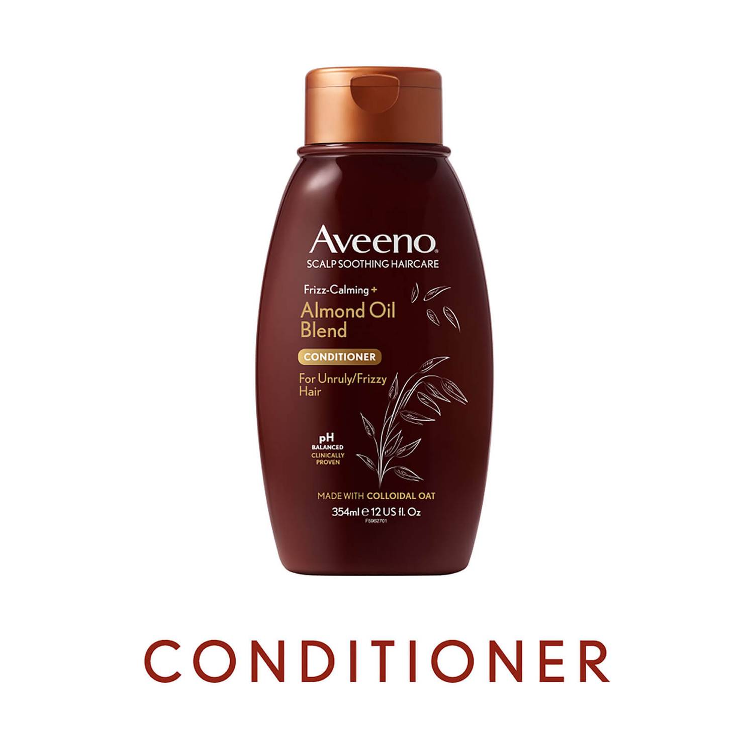 Aveeno Scalp Soothing Haircare Frizz Calming Almond Oil Blend Conditioner 354ml