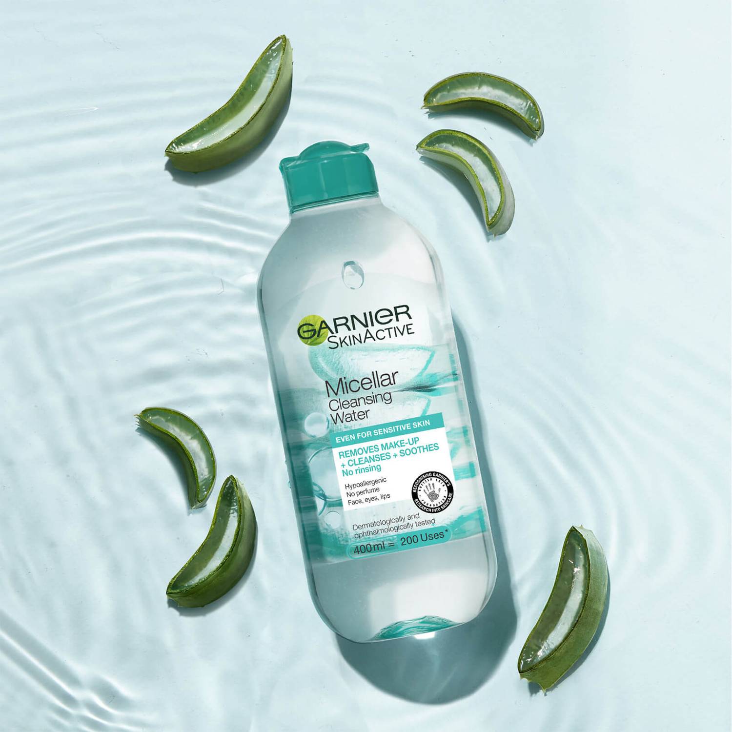 Garnier Micellar Hyaluronic Aloe Water 400ml, Cleanse and Replump