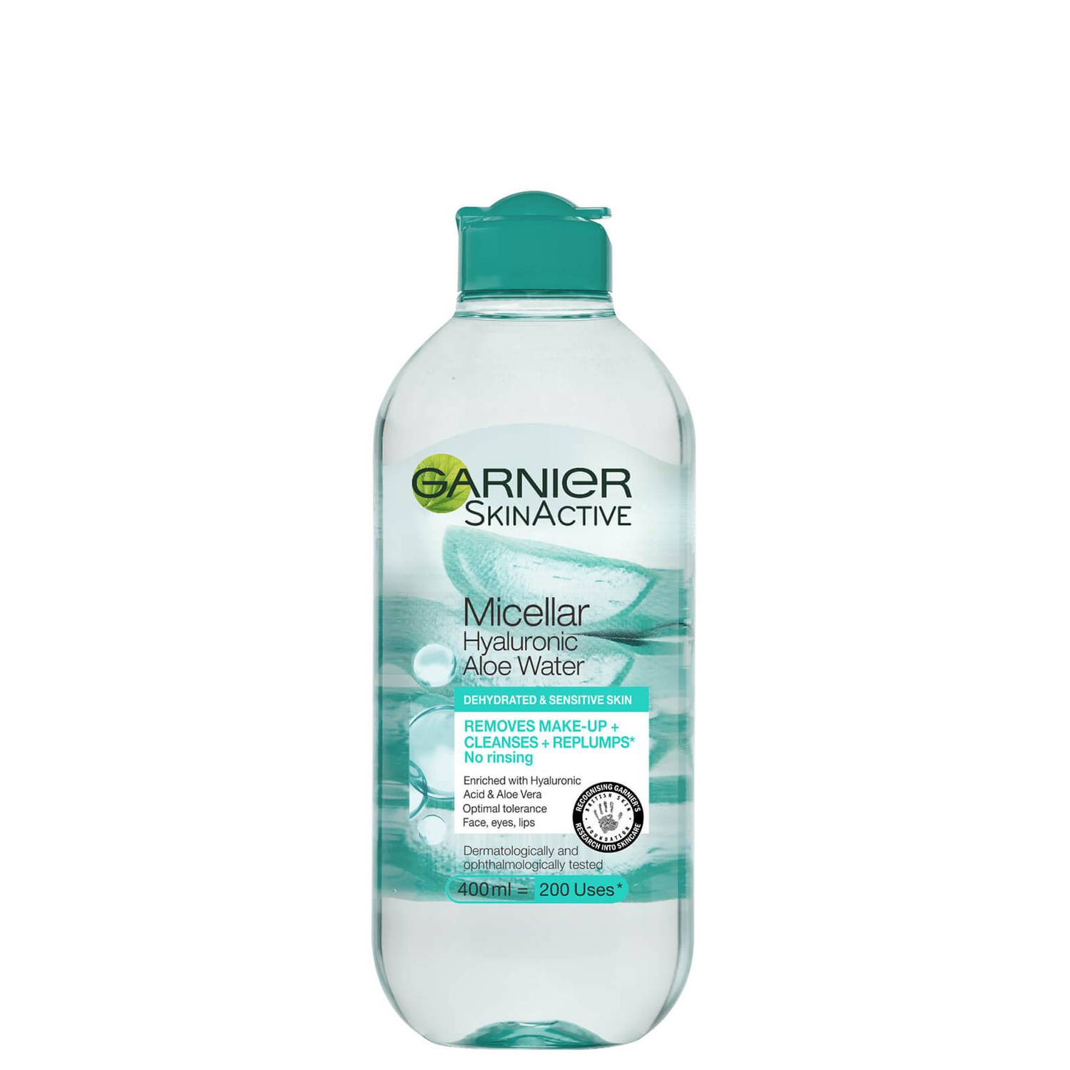 Garnier Micellar Hyaluronic Aloe Water 400ml, Cleanse and Replump