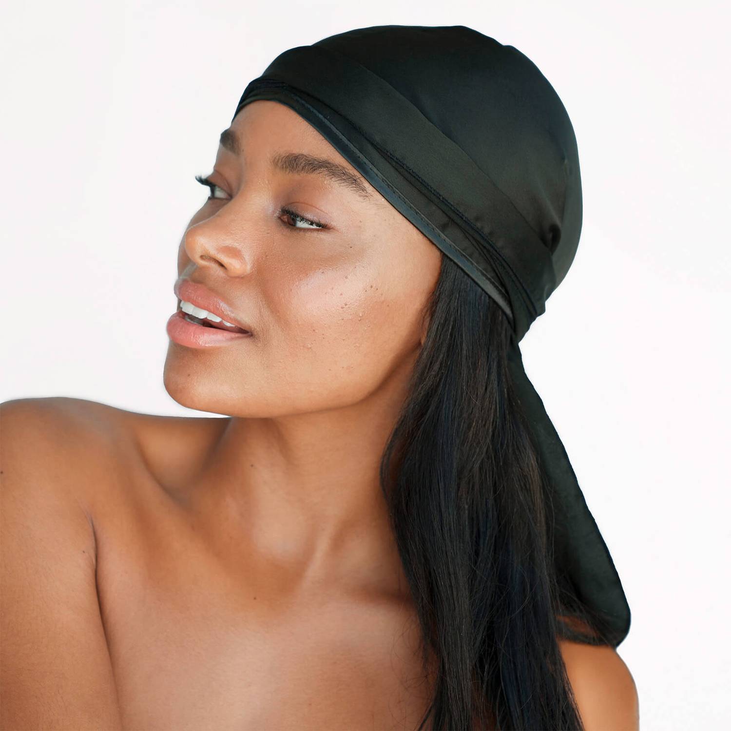 Kitsch Satin Sleep Cap - Black