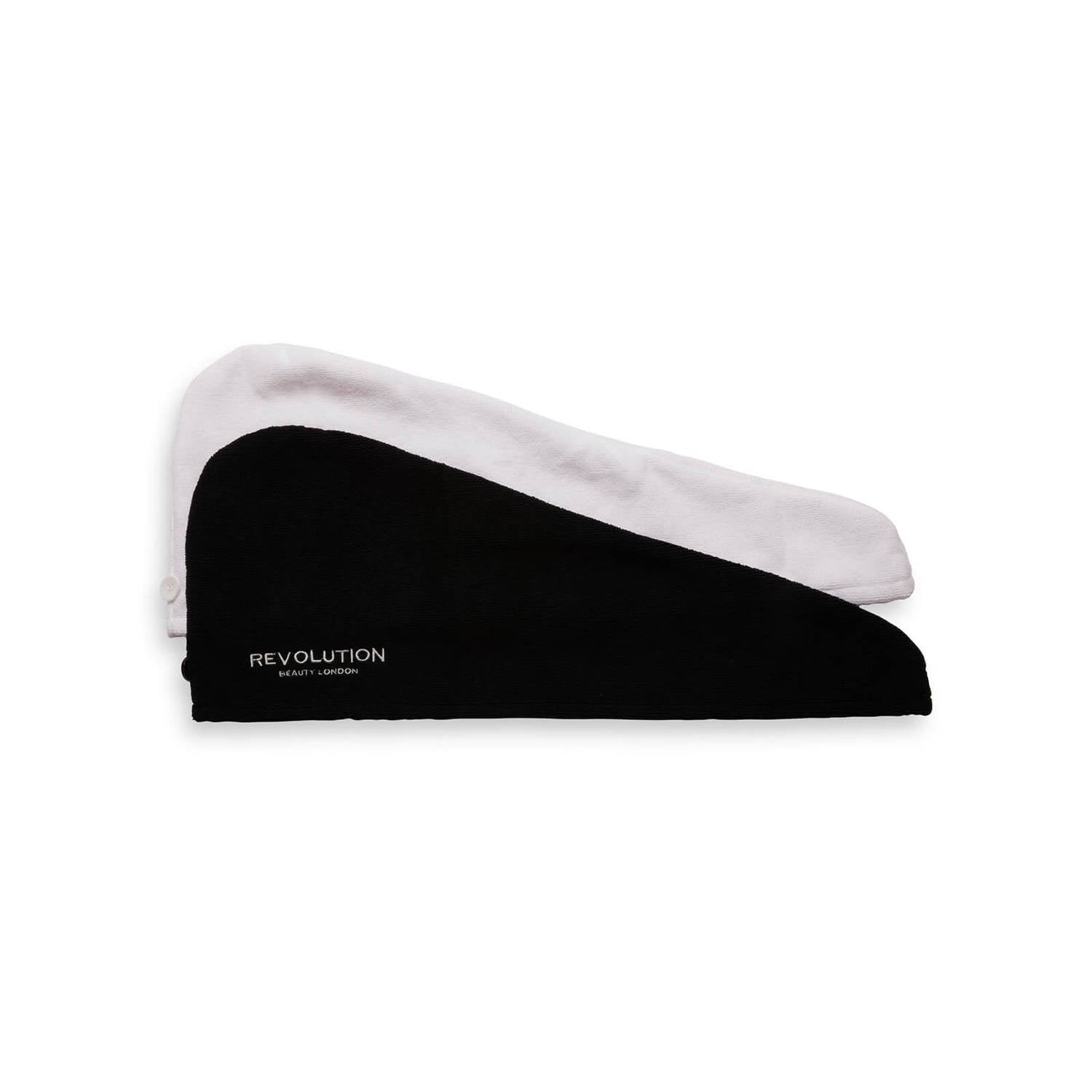 Revolution Haircare Hair?2pk Microfibre Hair Wrap Black/White