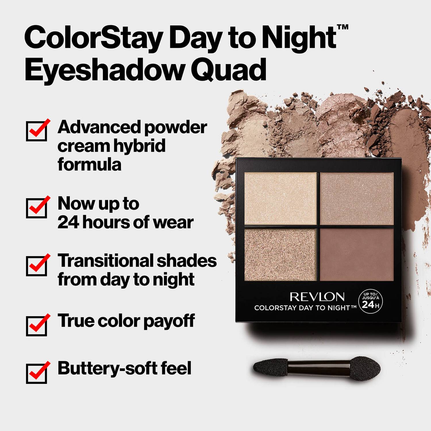 Revlon Colorstay 24 Hour Eyeshadow Quad - Pretty