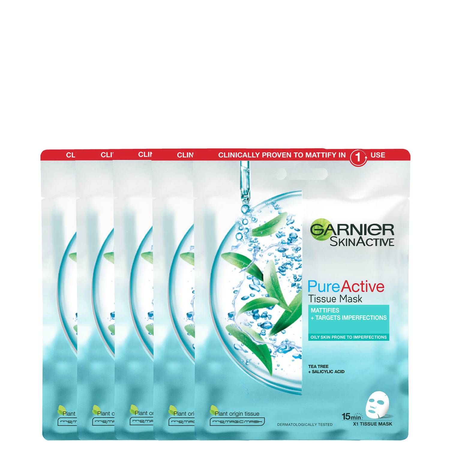 Garnier Pure Active Tea Tree and Salicylic Acid Sheet Masks