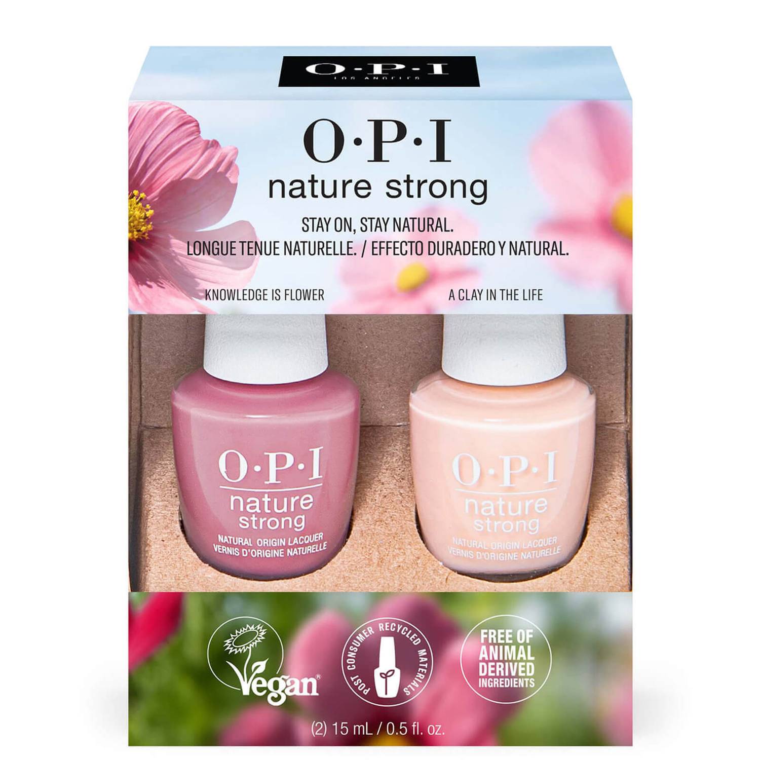 OPI Nature Strong Natural Vegan Nail Polish Duo Pack - Nature Strong (Worth £31.80)