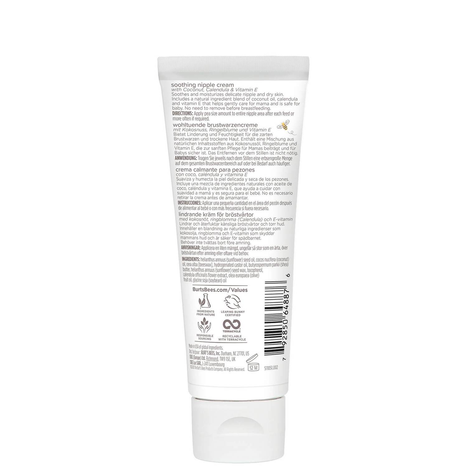 Burts Bees Mama Soothing Nipple Cream with Coconut, Calendula and Vitamin E