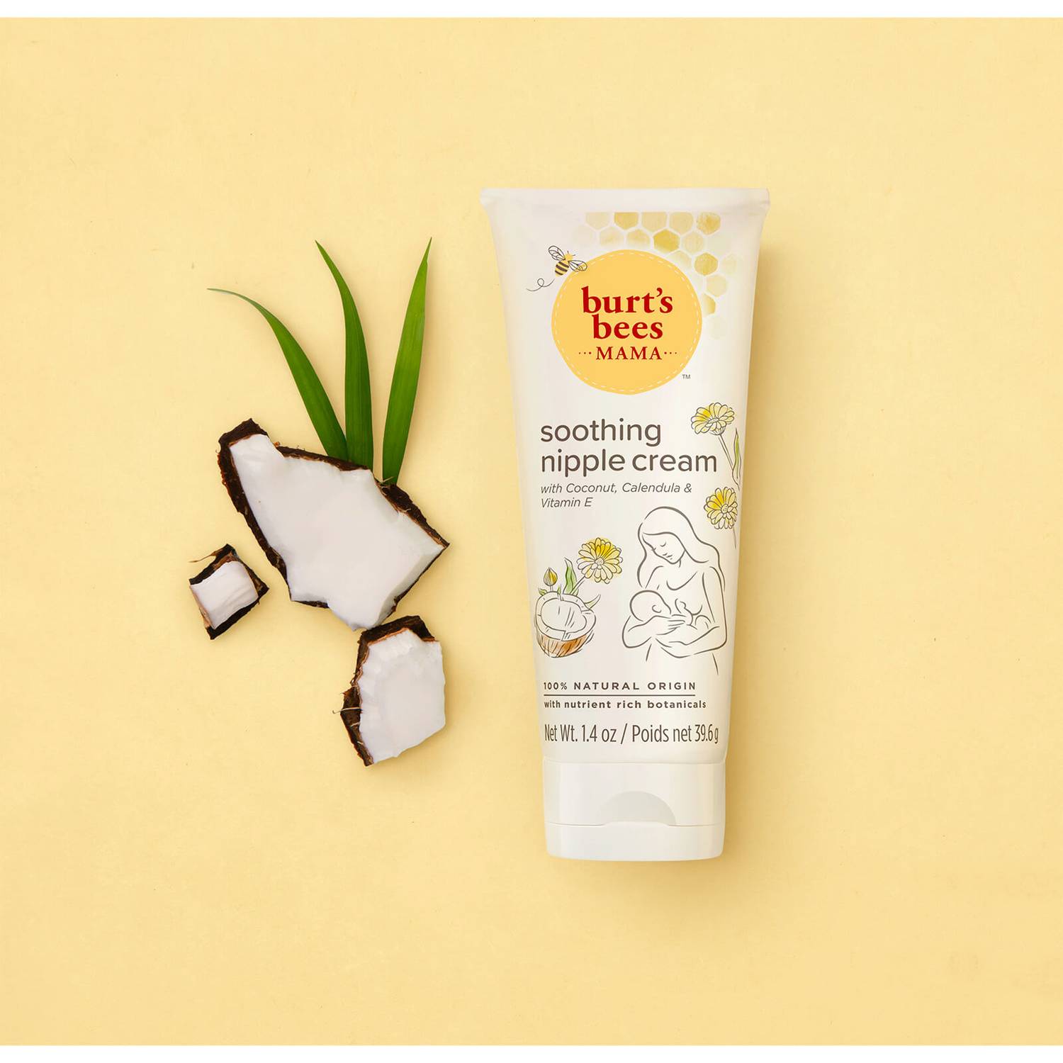 Burts Bees Mama Soothing Nipple Cream with Coconut, Calendula and Vitamin E