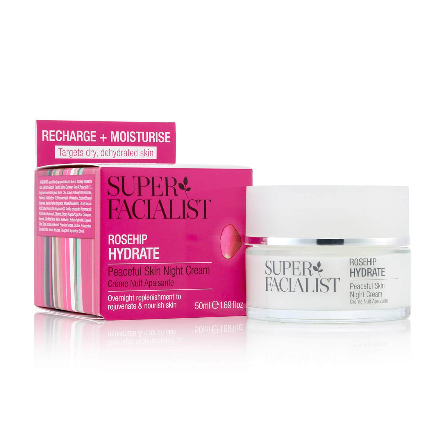 Super Facialist Rosehip Hydrate Peaceful Skin Night Cream - 50ml