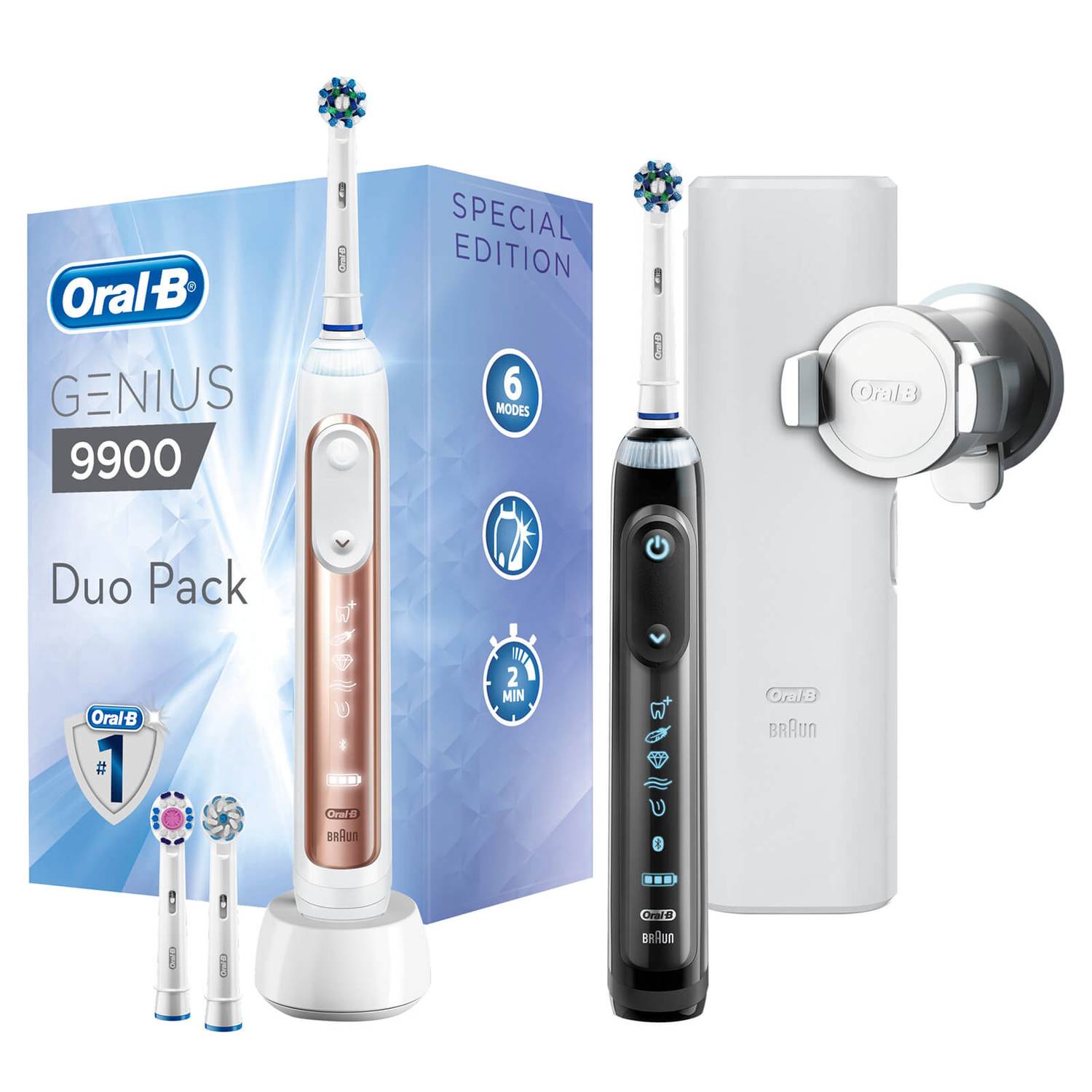 Oral-B Genius 9900 Electric Toothbrush (2 Pack)