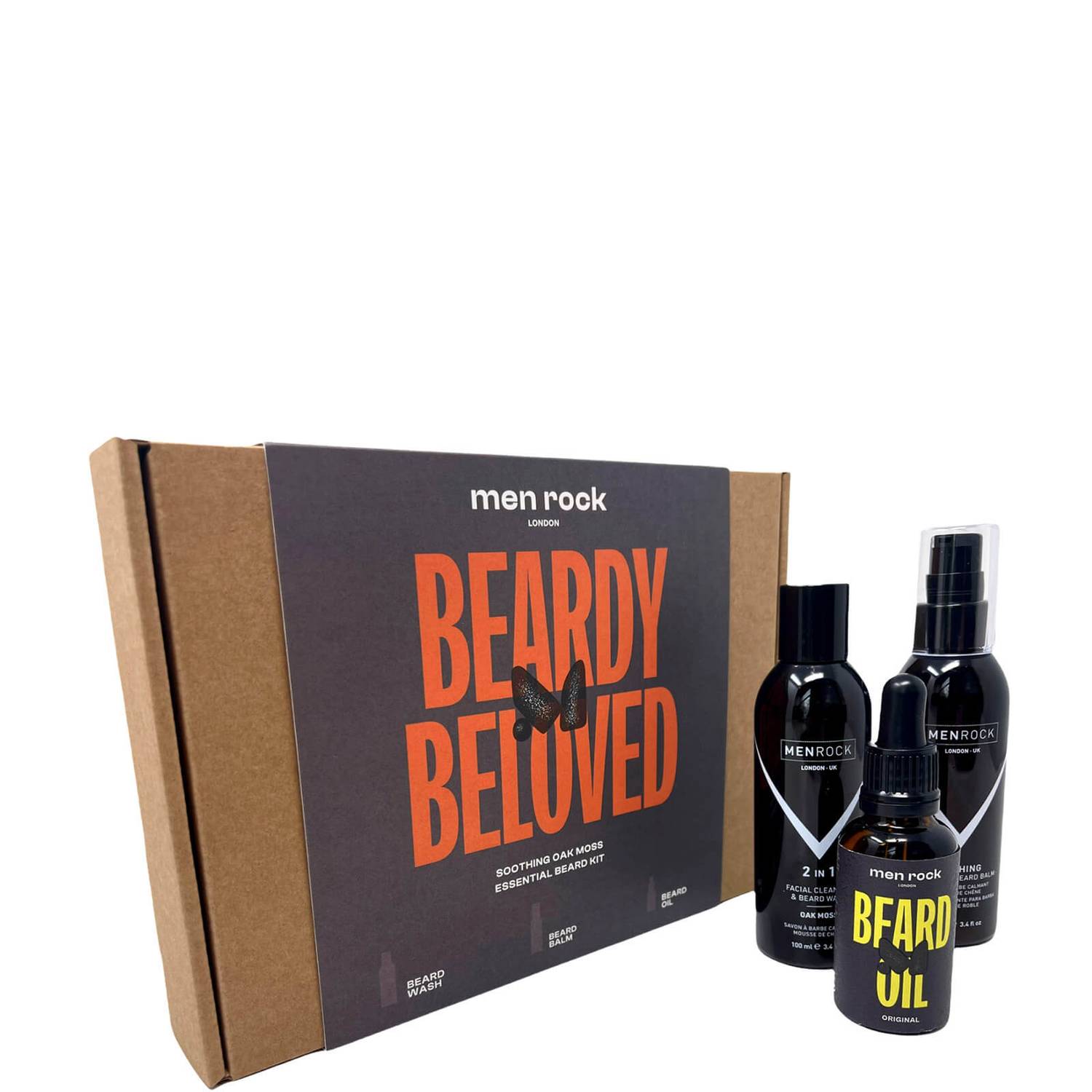 Men Rock Beard Care Gift Set - Oak Moss (Worth £41.50)