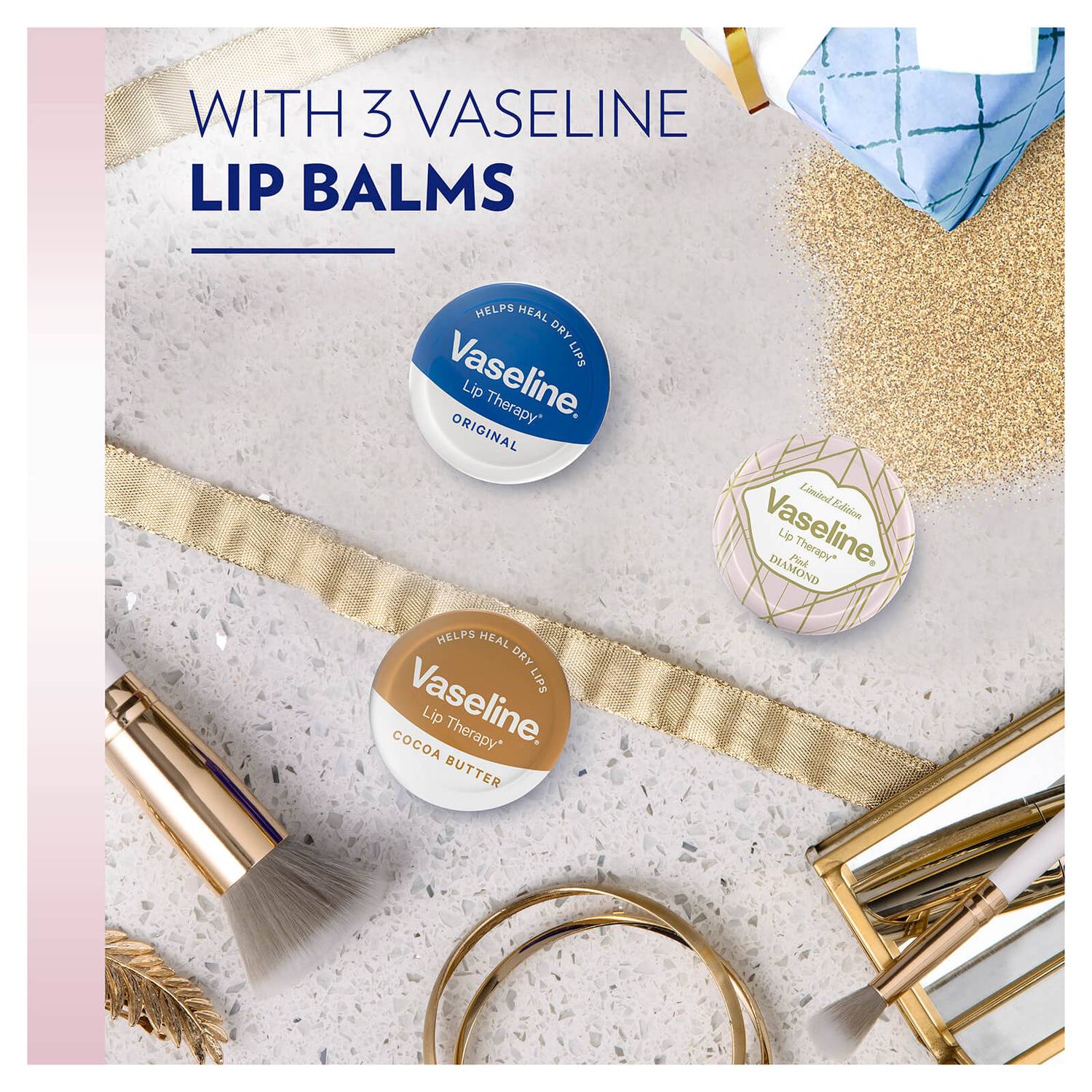 Vaseline Limited Edition Lip Therapy Selection Gift Tin