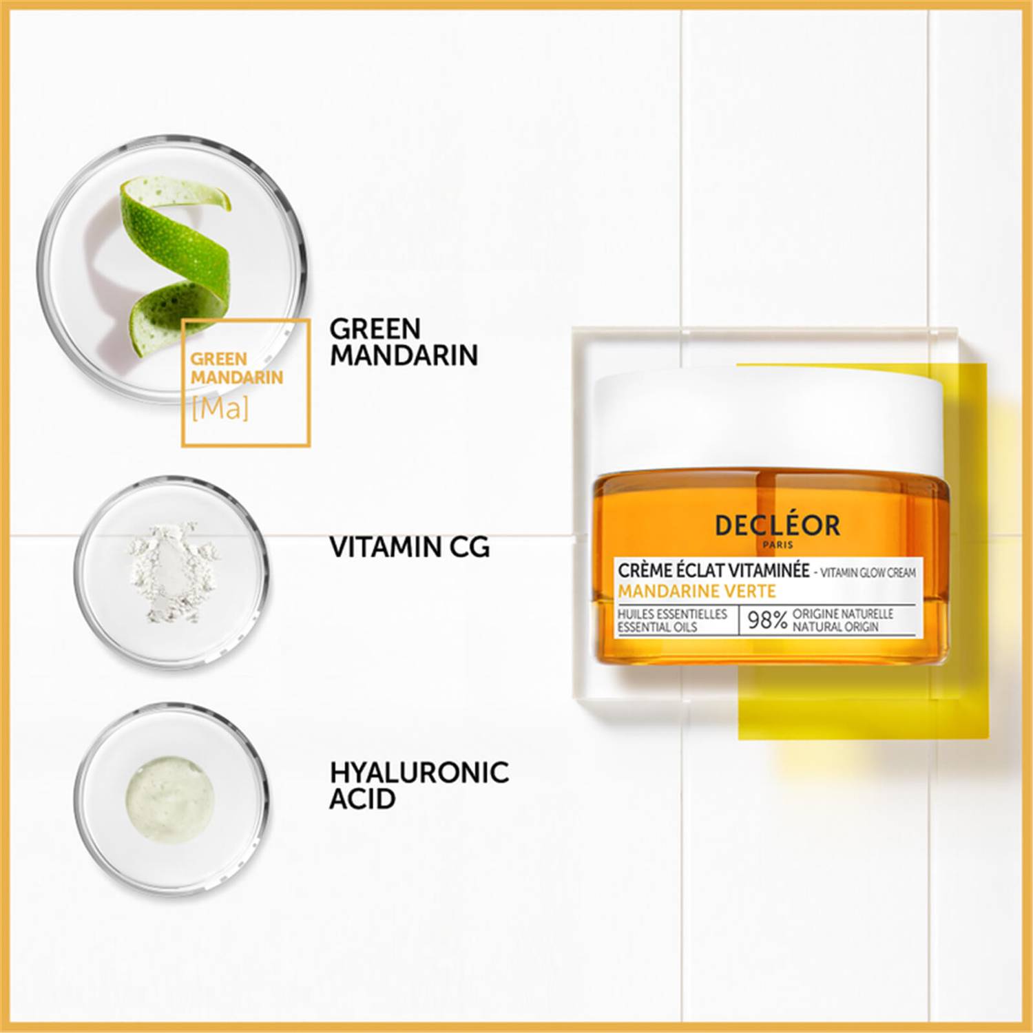 Decléor Green Mandarin Vitamin Glow Day Cream with Hyaluronic Acid 50ml