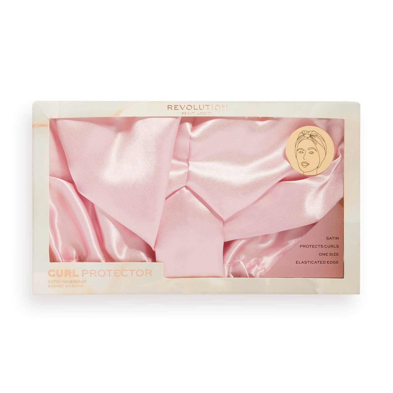 Revolution Haircare Satin Hair Wrap Pink