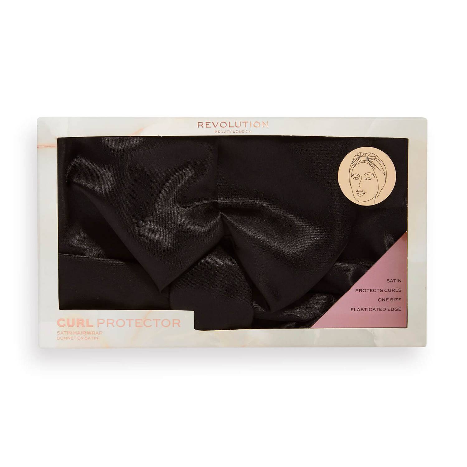 Revolution Haircare Satin Hair Wrap Black