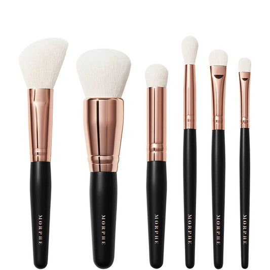 Morphe Rose Away 6 Piece Travel Brush Set (Worth £62.00)