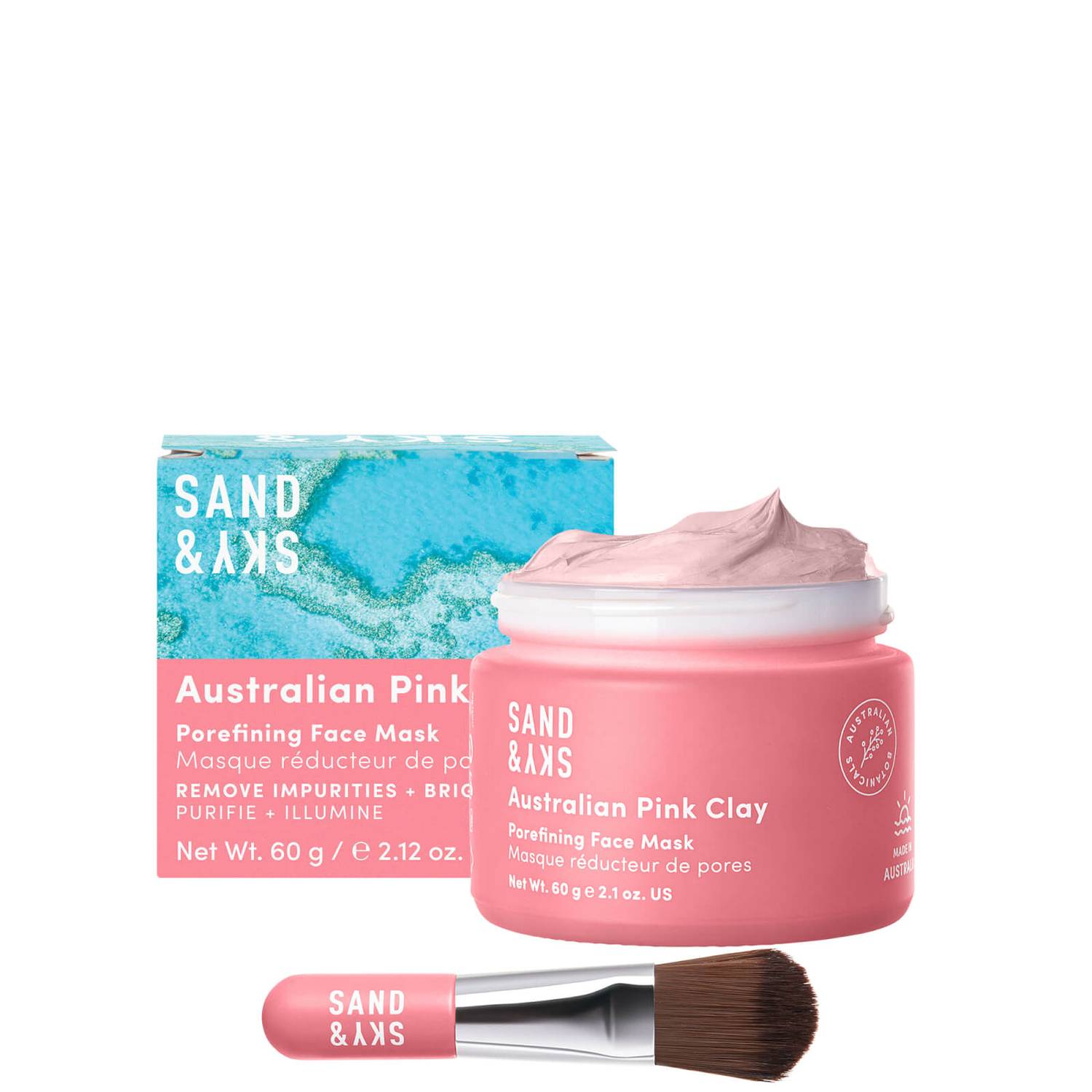 Sand & Sky Brilliant Skin Purifying Pink Clay Mask 60g