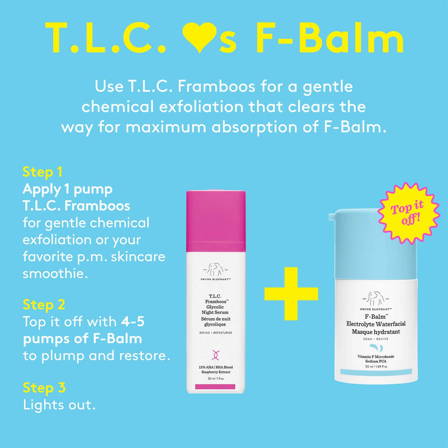 Drunk Elephant T.L.C. Framboos Glycolic Night Serum 30ml