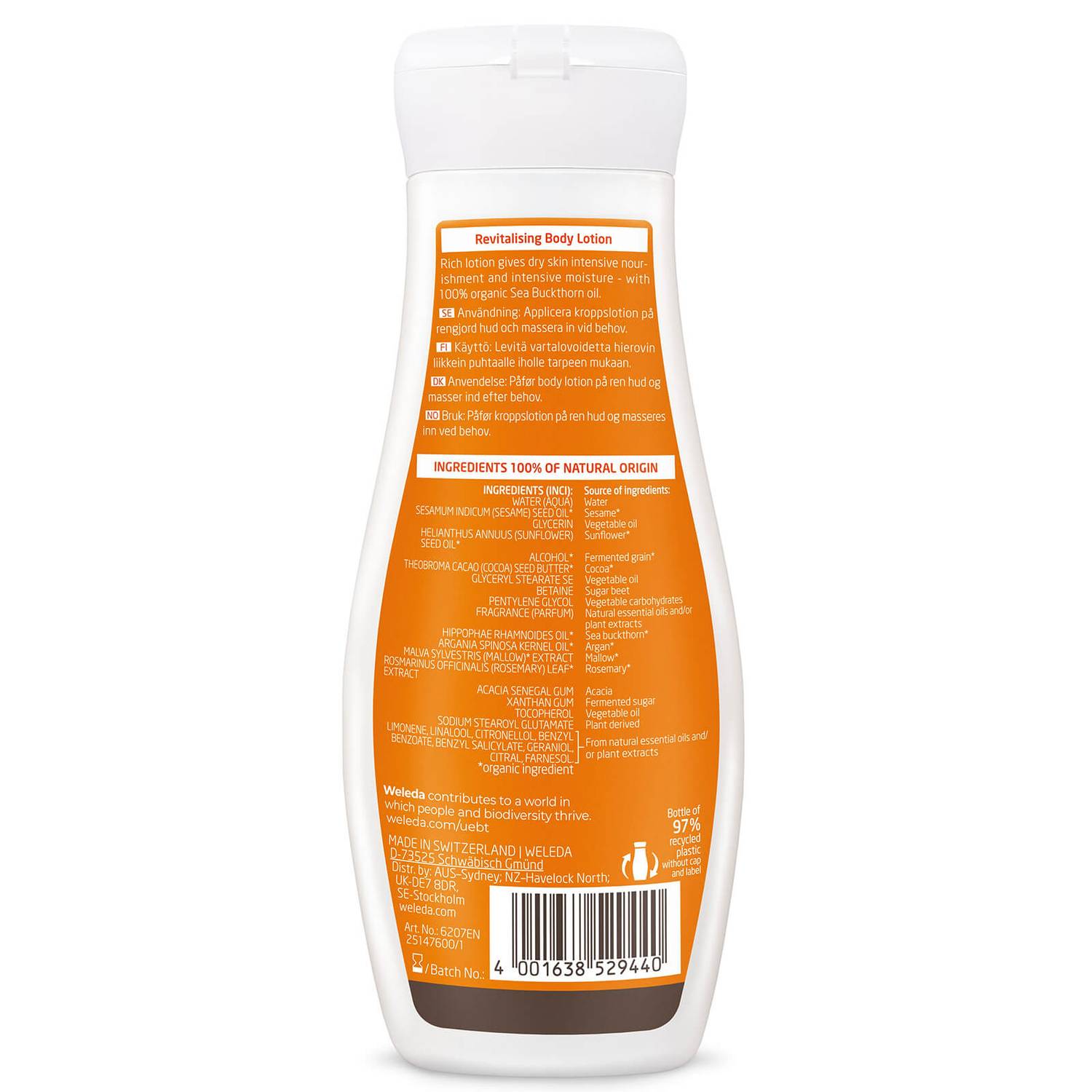 Weleda Revitalising Body Lotion Sea Buckthorn 200ml