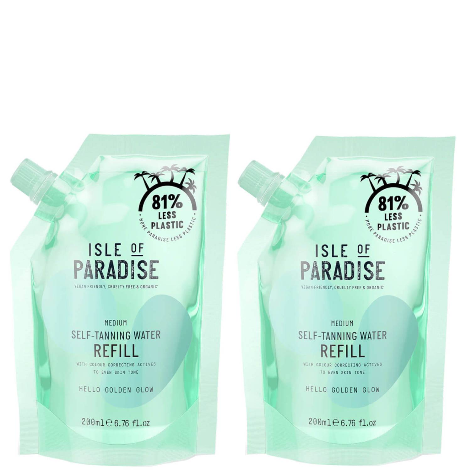 Isle of Paradise Medium Self-Tanning Water Refill Bundle (Worth £29.9)