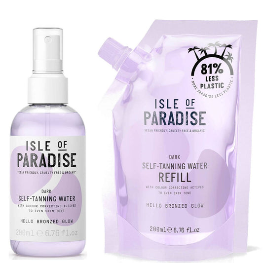 Isle of Paradise Dark Self-Tanning Water and Refill Bundle (Worth £33.9)