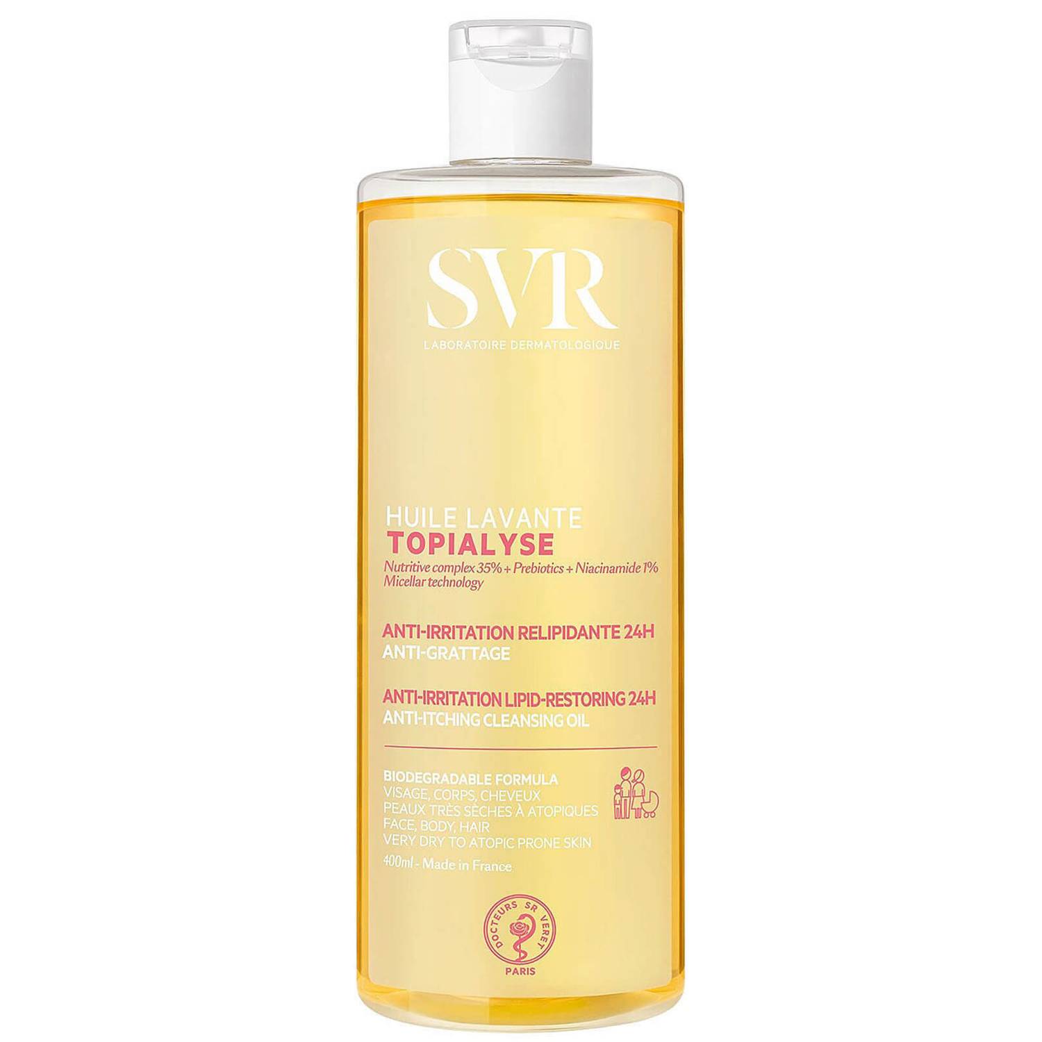 SVR Topialyse Face and Body Emulsifying Micellar Oil Wash 400ml