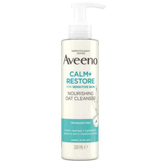 Aveeno Face Calm and Restore Nourishing Oat Cleanser 200ml