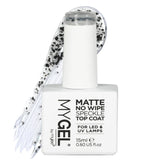 Mylee MyGel Matte No Wipe Black Speckle Top Coat 15ml