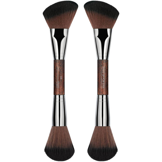 MAKE UP FOR EVER #158 Double-Ended Sculpting Brush - Blush and Highlighter -