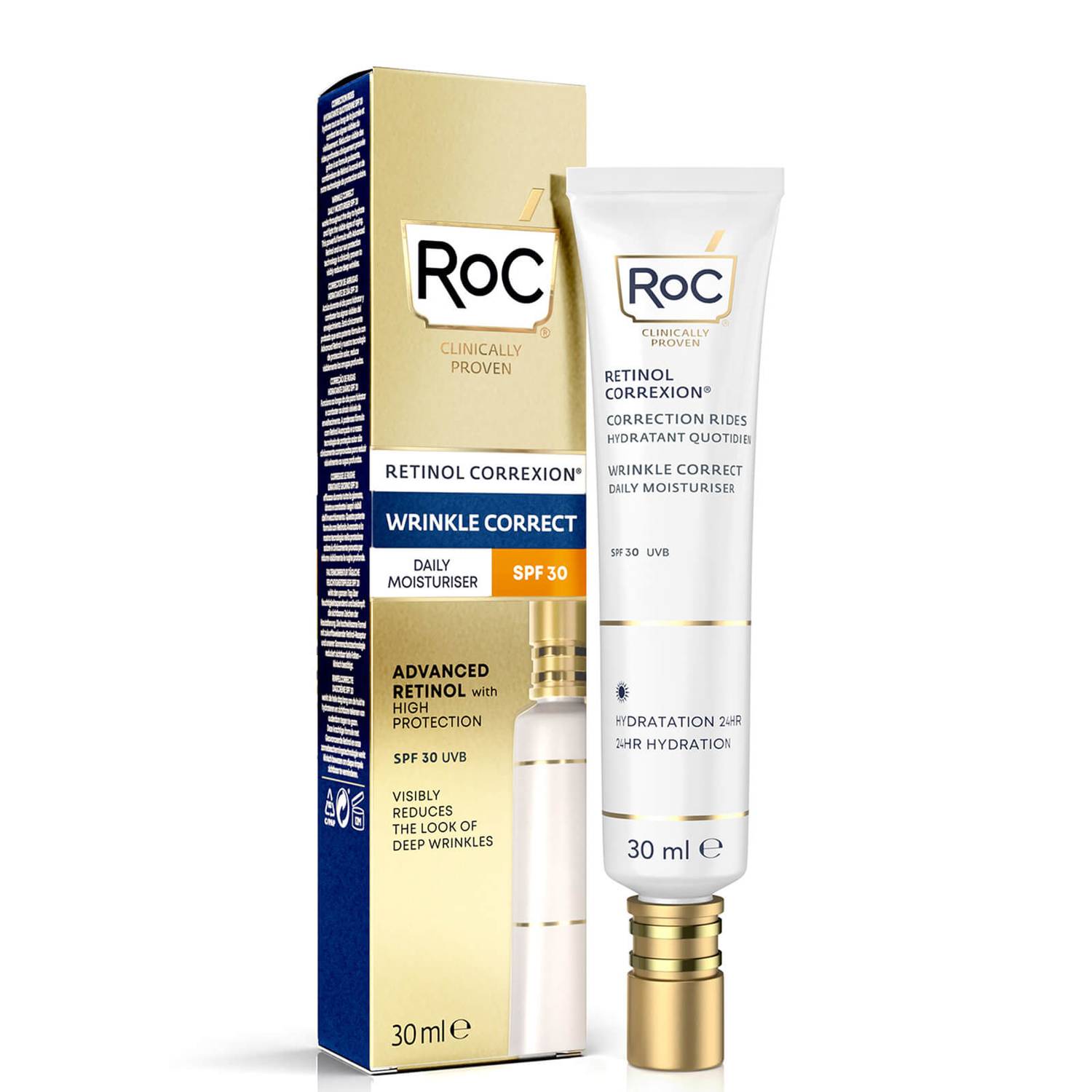 RoC Retinol Correxion Wrinkle Correct Daily Moisturiser SPF30 30ml