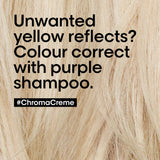 L'Oréal Professionnel Paris Chroma Crème Yellow-Tones Neutralizing Cream Shampoo - Blondes To Platinum Blondes 300ml