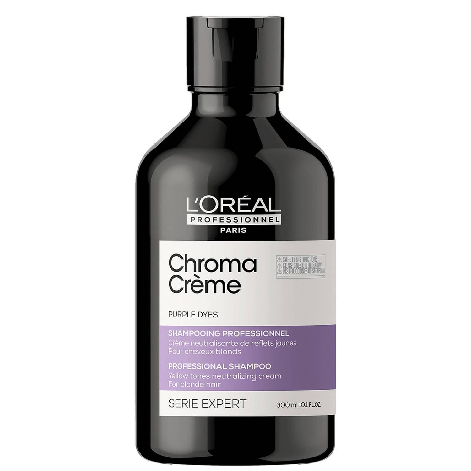 L'Oréal Professionnel Paris Chroma Crème Yellow-Tones Neutralizing Cream Shampoo - Blondes To Platinum Blondes 300ml