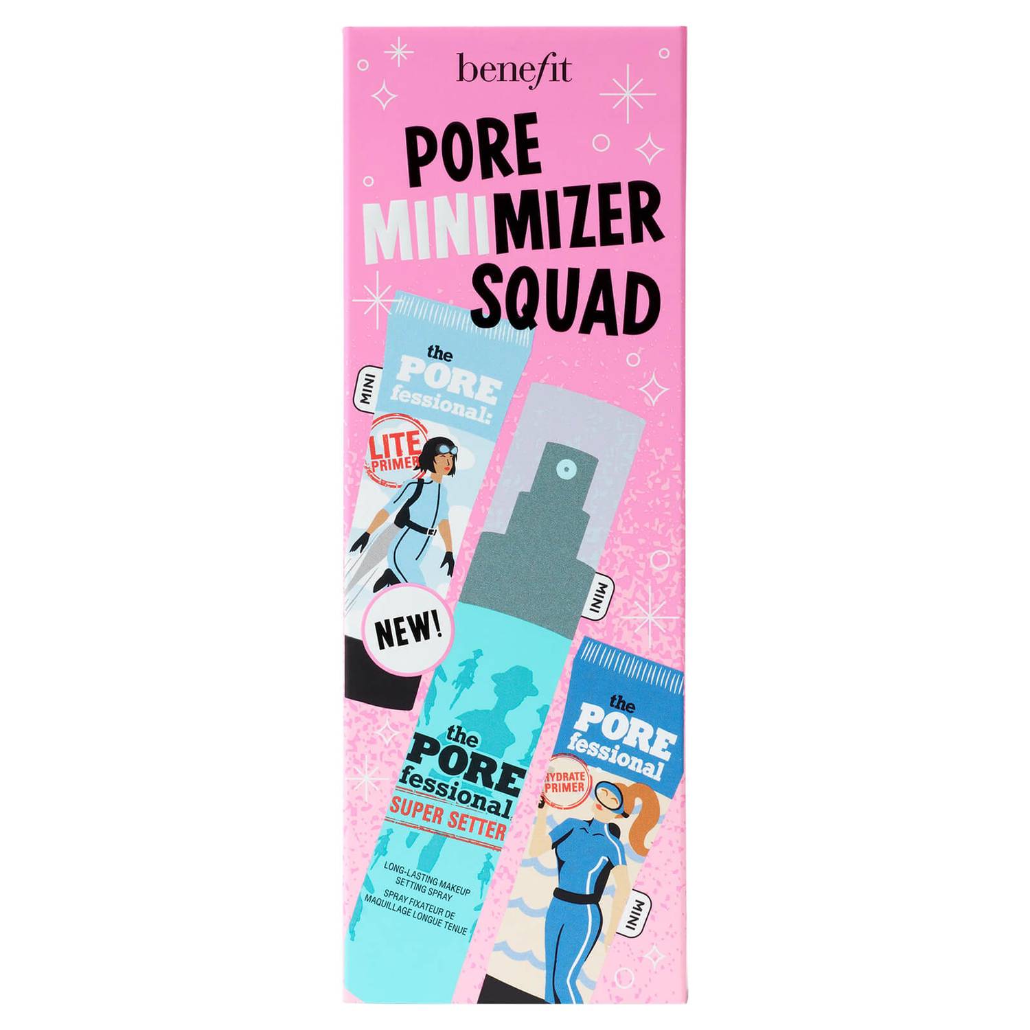 benefit Pore Minimizer Squad Face Primer and Makeup Setting Spray Trio Set (Worth ?37.50)