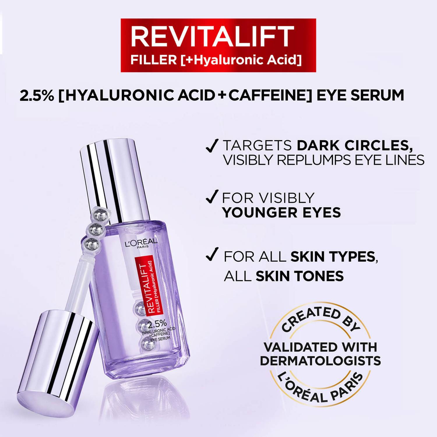 L'Oréal Paris 2.5% Hyaluronic Acid Eye Serum 20ml