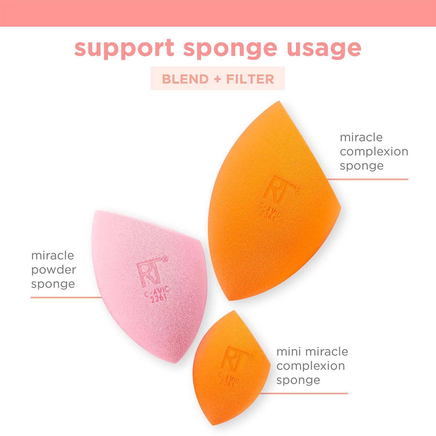 Real Techniques Ultimate Sponge Trio (Worth £14.97)