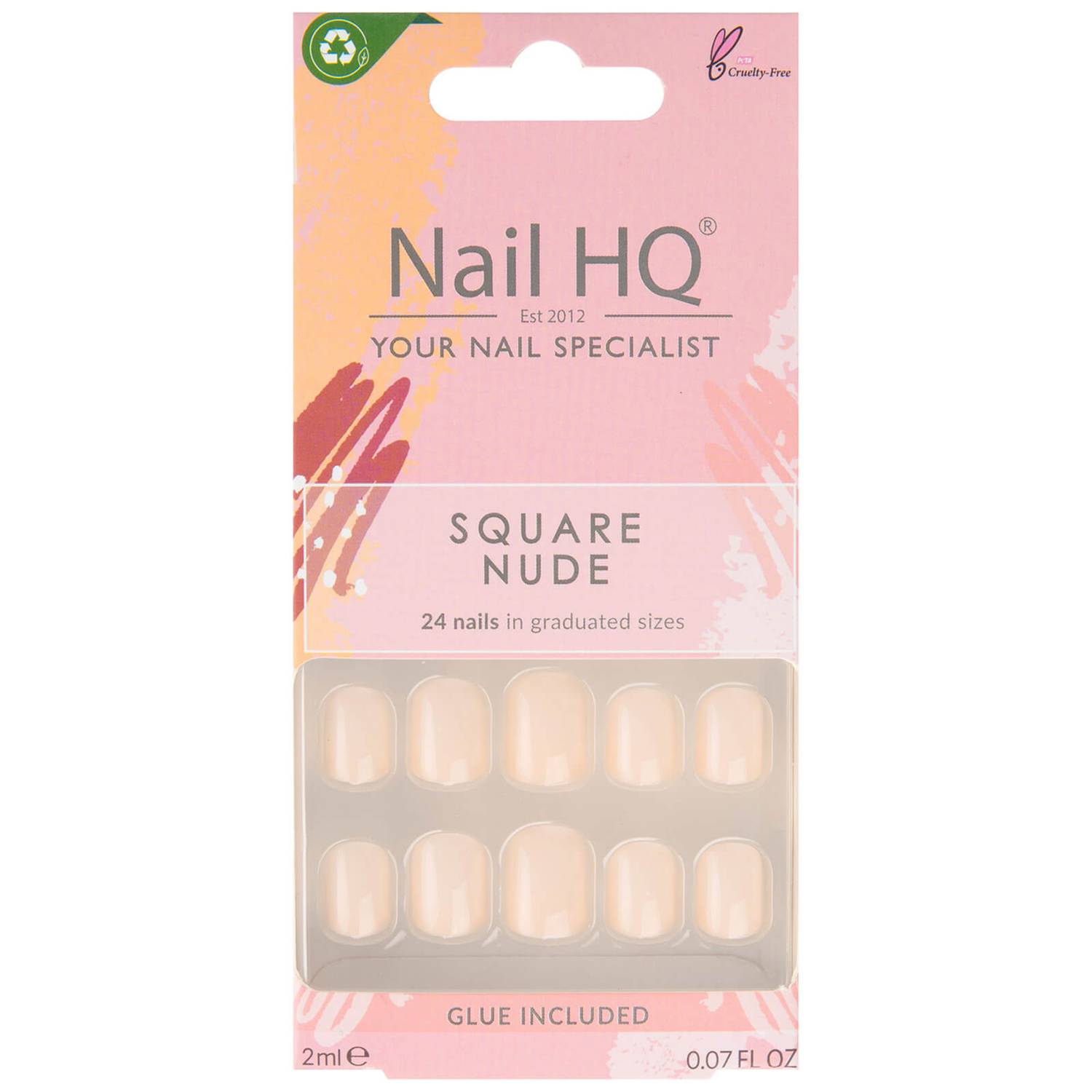 Nail HQ Square Nude Nails (24 Pieces)